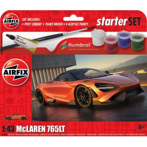 Airfix A55006 McLaren 765 Plastic Kit Starter Set