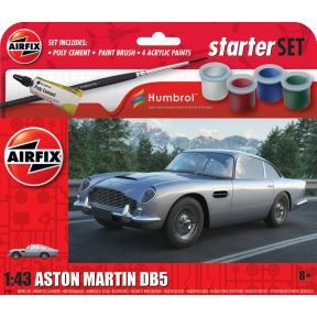 Airfix A55011 Aston Martin DB5 Plastic Kit Starter Set