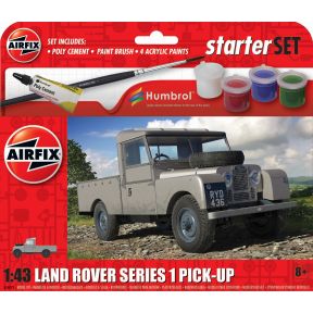 Airfix A55012 Land Rover Series 1 Pick Up Plastic Kit Starter Set