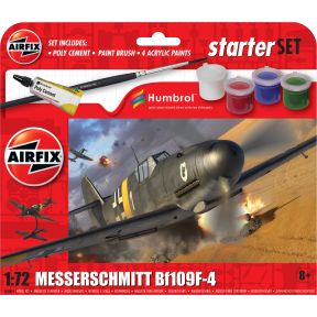 Airfix A55014 Messerschmitt Bf109F-4 Plastic Kit Starter Set