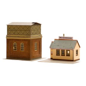 Superquick A8 OO Gauge Water Tower & Weighbridge Card Kit