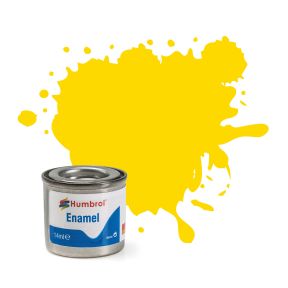 Humbrol No.69 Yellow Gloss Finish Enamel Paint 14ml Tinlet