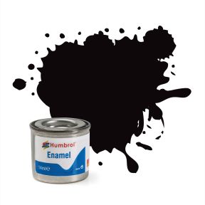 Humbrol Black Enamel Paint - Various finishes and sizes to choose