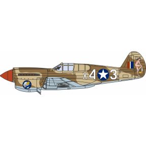 Oxford Diecast AC127 Curtiss P40F Warhawk X43 Miss Memphis North Africa 1943
