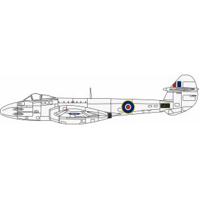 Oxford Diecast AC138 Gloster Meteor F3 616 Squadron RAF Melsbroek Winter 1944/5