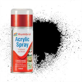 Humbrol AD6021 No.21 Black Gloss Acrylic Spray Paint