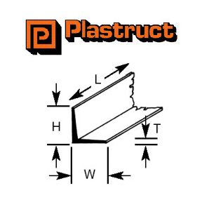 Plastruct Right Angle Section - Various sizes to choose