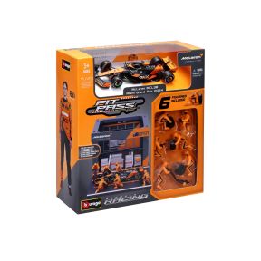 Bburago 18-38451P Mclaren MCL38 2024 Formula 1 Pit Pass Diorama Oscar Piastri