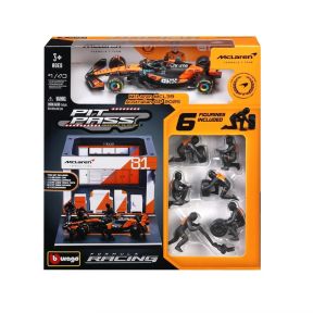 Bburago 18-38457P Pit Pass Diorama McLaren MCL39 Oscar Piastri 2025 Season Diecast Model