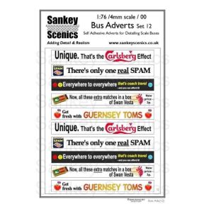Sankey Scenics OO Gauge Bus Adverts Set 12