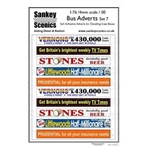 Sankey Scenics OO Gauge Bus Adverts Set 7