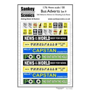 Sankey Scenics OO Gauge Bus Adverts Set 9