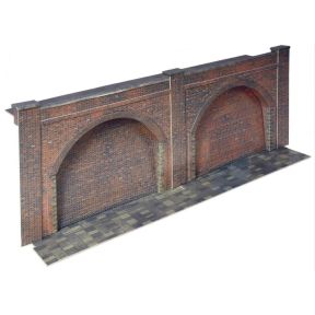 Superquick C08 OO Gauge Red Brick Embankment Arches Card Kit