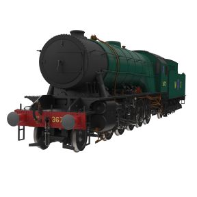 Clark Railworks C1007ZS OO Gauge WD Austerity 2-10-0 3672 'Dame Vera Lynn' WD Brunswick Green DCC Sound Fitted