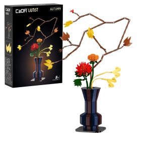 CaDA C59025W Oriental Floral Art Autumn Plastic Brick Kit