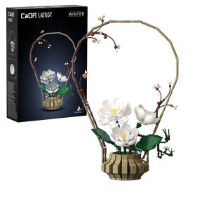 CaDA C59026W Oriental Floral Art Winter Plastic Brick Kit