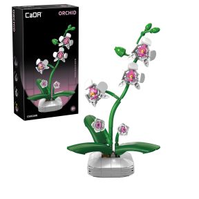 CaDA C59028W Orchid Building Block Planter Plastic Brick Kit