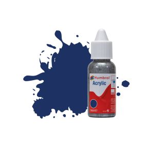 Humbrol DB0015 No.15 Midnight Blue Gloss 14ml Acrylic Paint Dropper Bottle