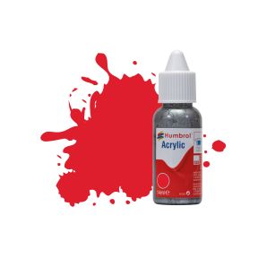 Humbrol DB0019 No.19 Red Gloss 14ml Acrylic Paint Dropper Bottle