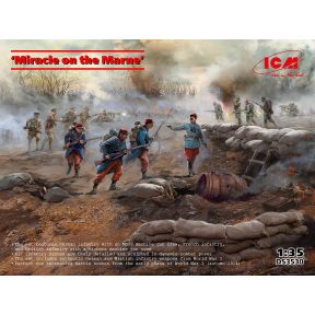 ICM DS3530 Miracle on the Marne' WWI British, French & German Infantry Figure Set Plastic Kit