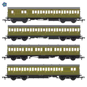 EFE Rail E86021 OO Gauge Set Of 4 LBSCR 54ft Isle of Wight Coaches SR Maunsell Green