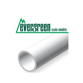 Evergreen Plastic Round Tube - Various sizes to choose
