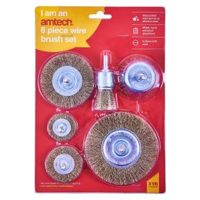 Am Tech F3500 Pack Of 6 Wire Brushes