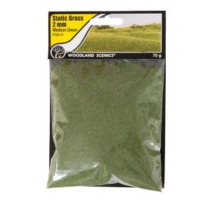 Woodland Scenics FS614 2mm Static Grass Medium Green