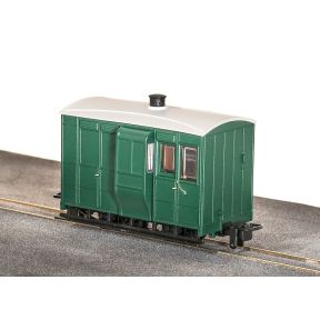 Peco GR-530UG OO-9 Glyn Valley Tramway 4 Wheel Brake Coach No Markings Plain Green