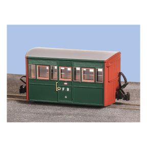 Peco GR-557B OO-9 Ffestiniog Bug Box Coach No.4 Colonel Stephens Livery