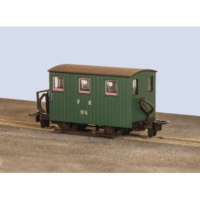 Peco GR-590A OO-9 Ffestiniog Quarryman Brake Coach 1 Balcony Green Livery