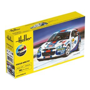 Heller 56196Ford Focus WRC 2001 Plastic Kit Starter Set