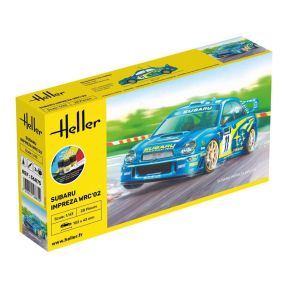 Heller 56199 Subaru Impreza WRC 2002 Plastic Kit Starter Set
