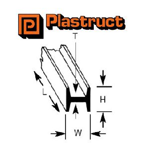Plastruct H-Column Section - Various sizes to choose