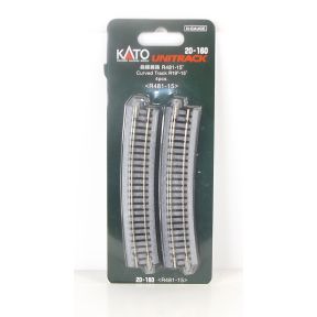 Kato K20-160 N Gauge Unitrack (R481-15) Curved Track 15 Degree (Pack Of 4)