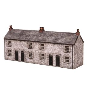 Scale Model Scenery KX080 OO Gauge Terraced Cottages Laser Cut Kit