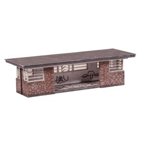 Scale Model Scenery KX097 OO Gauge 1930s Art Deco Bus Shelter Laser Cut Kit