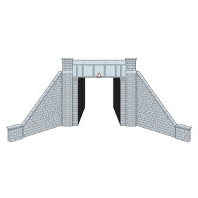 Peco LK12166 TT Gauge Single Track Bridge Steel Plate With Stone Abutments Laser Cut Kit