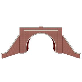 Peco LK12173 TT Gauge Double Track Brick Tunnel Portal With Wing Walls