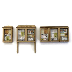 Scale Model Scenery LX239 OO Gauge Parish Noticeboards Laser Cut Kit