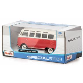 Maisto M31956 Volkswagon Van Samba Red