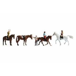 Noch N45630 TT Gauge Horses and Riders Set