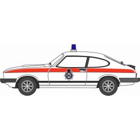 Oxford Diecast NCAP007 N Gauge Ford Capri MkIII Merseyside Police
