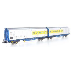 Revolution Trains NIZA-2102-SH N Gauge IZA Twin Van Cargowaggon Revised Livery With Flashing Tail Light