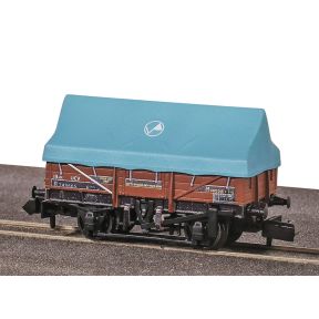 Peco NR-1200B N Gauge China Clay UCV Wagon With Hood BR Bauxite B743665