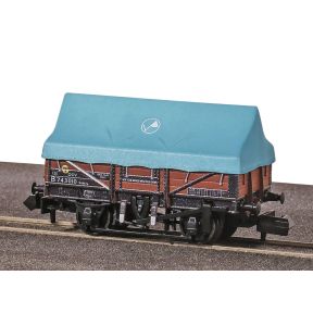 Peco NR-1202B N Gauge China Clay OOV Wagon With Hood BR Bauxite B743010