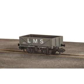 Peco NR-5003M N Gauge 5 Plank Wagon LMS Grey