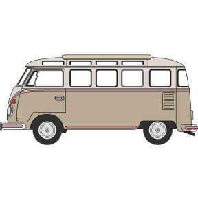 Oxford Diecast NVWS009 N Gauge VW Samba Bus Mouse Grey/Pearl White
