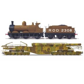 Oxford Rail OR76BOOM04 OO Gauge WWI Railgun and Dean Goods 0-6-0 ROD2308