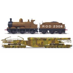 Oxford Rail OR76BOOM04 OO Gauge WWI Railgun Boche Buster and Dean Goods 0-6-0 ROD2308
